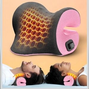 Pink Chiropractic Neck Stretcher with Heat